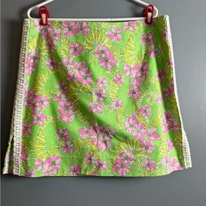 Lilly Pulitzer 2010 WHITE TAG Originals Line "Floaters" Mini Skirt Sz 16